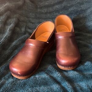 Dansko Brown Leather Mules
